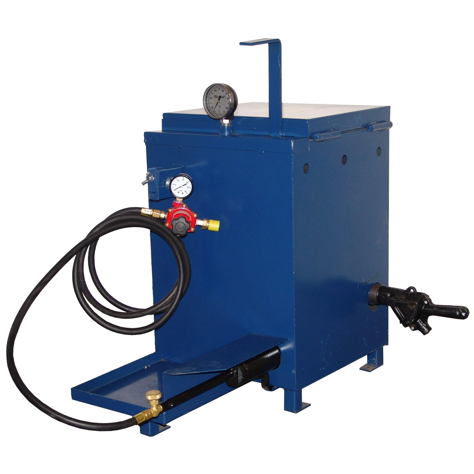 Ten-gallon stationary melter