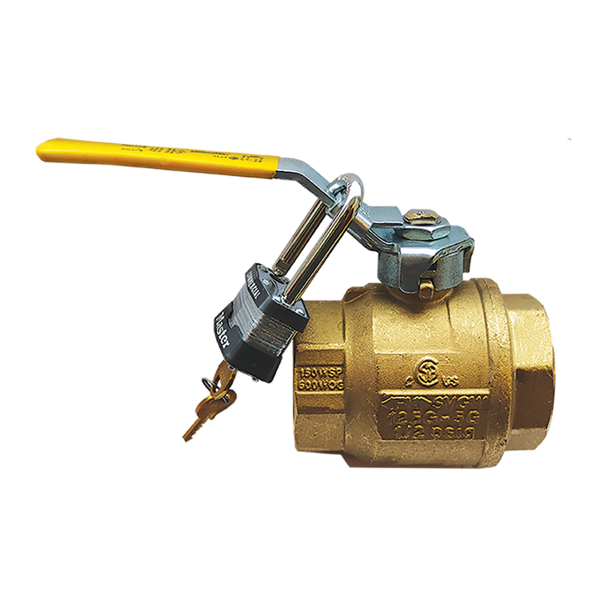 2" Brass Full Port Ball Valve with Locking Handle