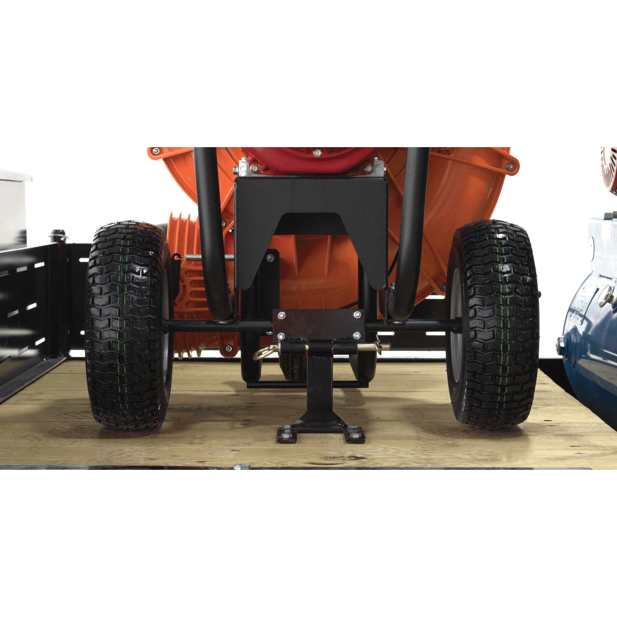 Sur-Lock Tie Down for Billy Goat Force Blower and 10 Ga. Wheeled melter for wooden decks