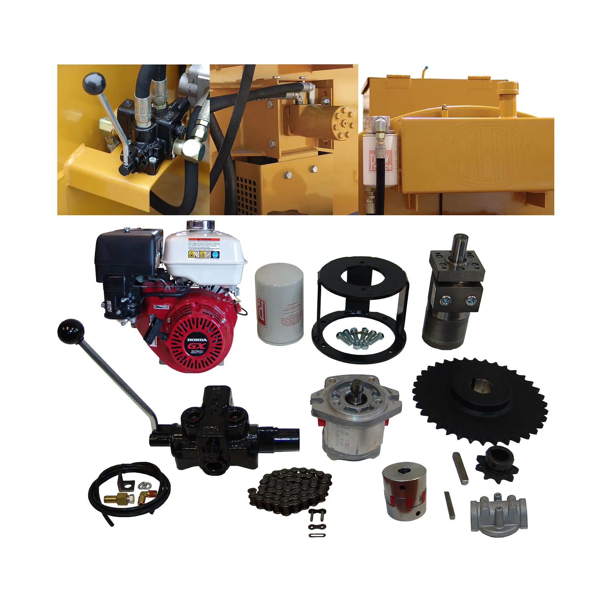 Complete Hydraulic Agitation Kit w/ Honda Motor (SR-300 to SR-700 Units)