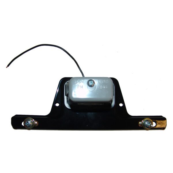License plate light with bracket
