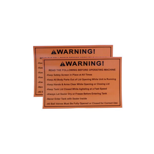warning label kit for SR skid units