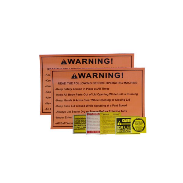 warning label kit for SR trailers