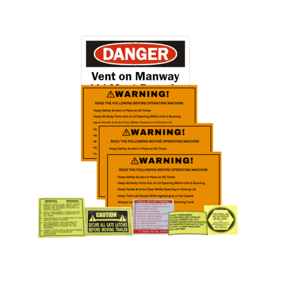 Warning Label Kit for Extreme Trailers