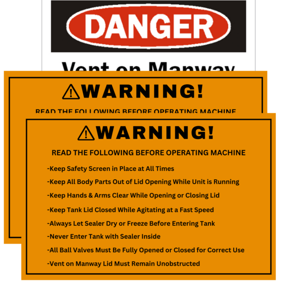 Warning Label Kit for SR Skids