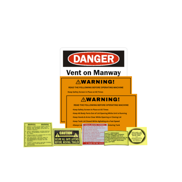 Warning Label Kit for SR Trailers