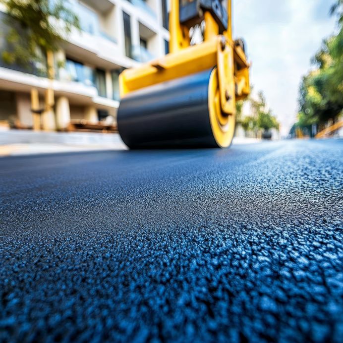 Seal coating Asphalt equipment road